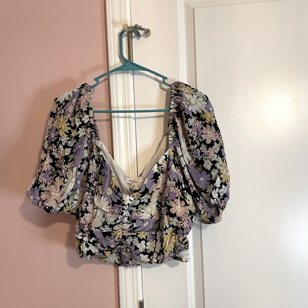 Floral crop top